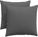vidaXL Μαξιλάρι Καναπέ 2 pcs Σκούρο Γκρι 50 x 50 cm ύφασμα