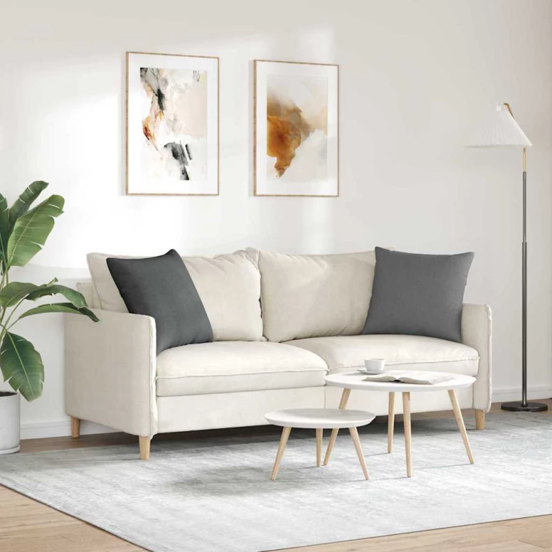 vidaXL Μαξιλάρι Καναπέ 2 pcs Σκούρο Γκρι 50 x 50 cm ύφασμα