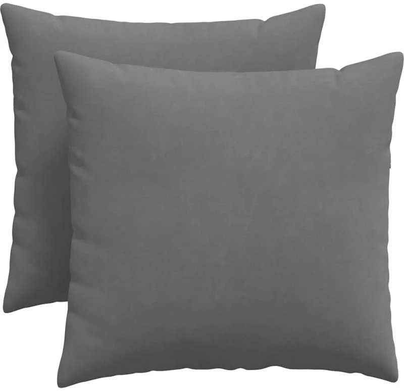 vidaXL Μαξιλάρι Καναπέ 2 pcs Σκούρο Γκρι 50 x 50 cm ύφασμα