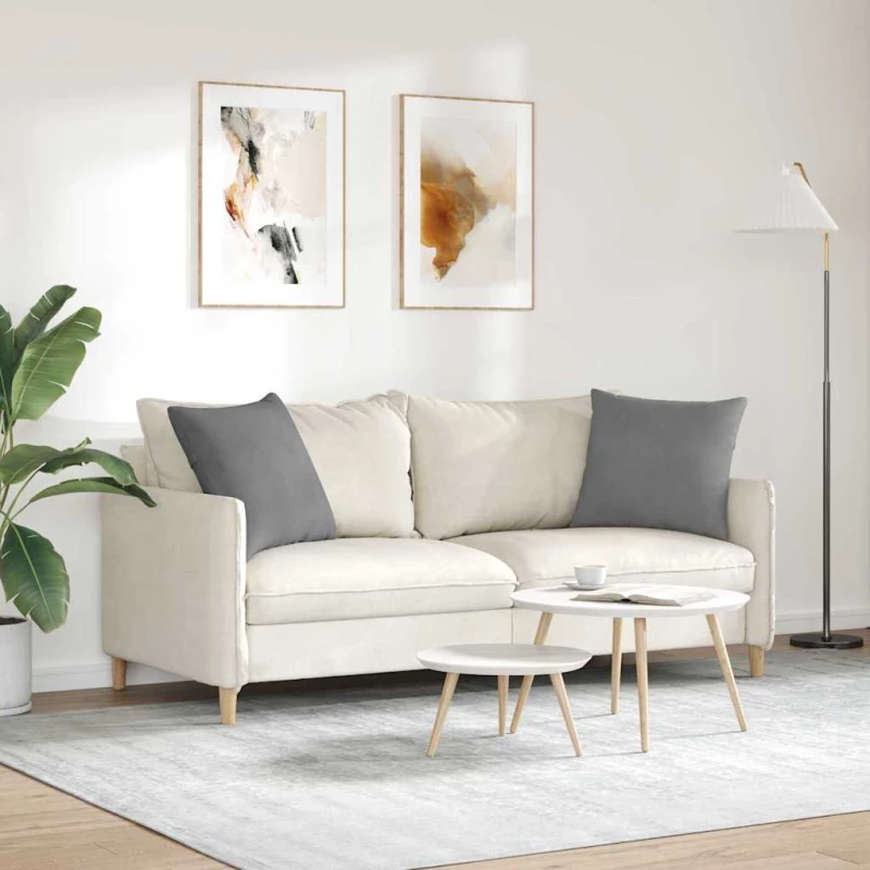 vidaXL Μαξιλάρι Καναπέ 2 pcs Σκούρο Γκρι 50 x 50 cm ύφασμα