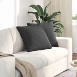 vidaXL Μαξιλάρι Καναπέ 2 pcs Σκούρο Γκρι 50 x 50 cm