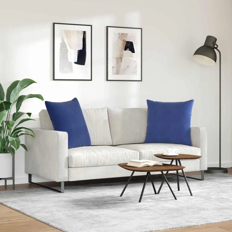 vidaXL Μαξιλάρι Καναπέ 2 pcs Μπλε Αστυνομίας 60 x 60 cm