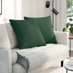 vidaXL Μαξιλάρι Καναπέ 2 pcs Σκούρο Πράσινο 80 x 80 cm