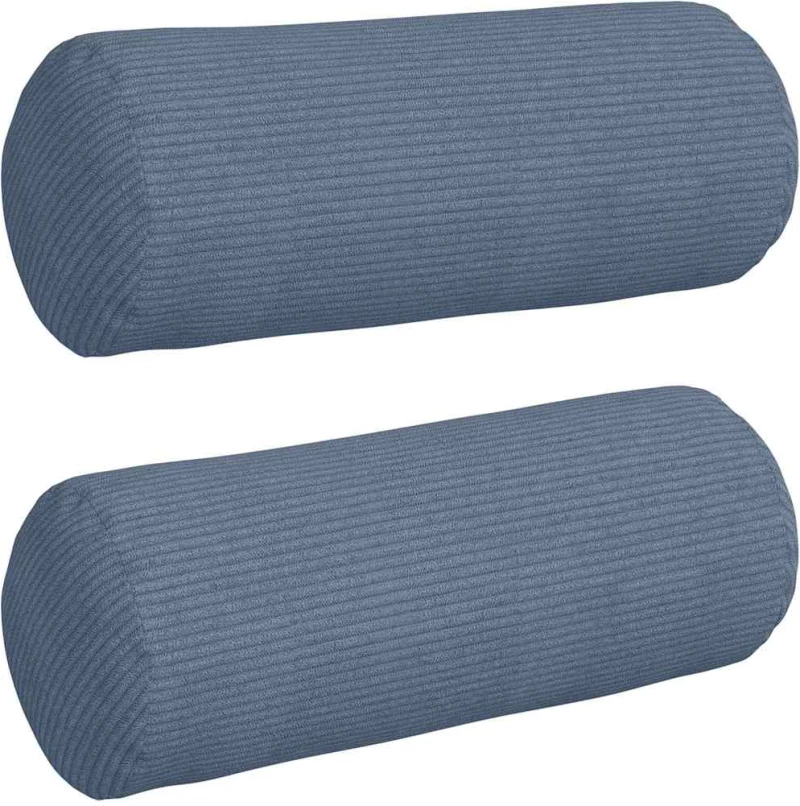 vidaXL Μαξιλάρια Στήριγμα 2 pcs Μπλε Ø 15 x 40 εκ Υφασμάτινο Κορντουρά