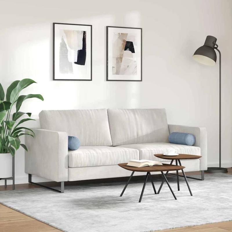 vidaXL Μαξιλάρια Στήριγμα 2 pcs Μπλε Ø 15 x 40 εκ Υφασμάτινο Κορντουρά