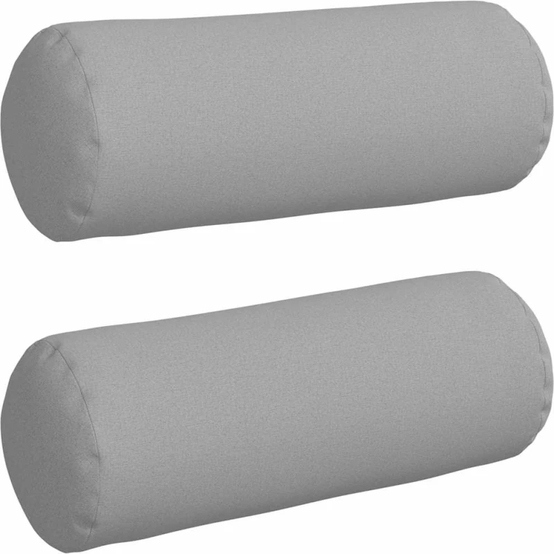 vidaXL Μαξιλάρια Στήριγμα 2 pcs Σκίουρος Γκρί Ø 25 x 70 cm ύφασμα