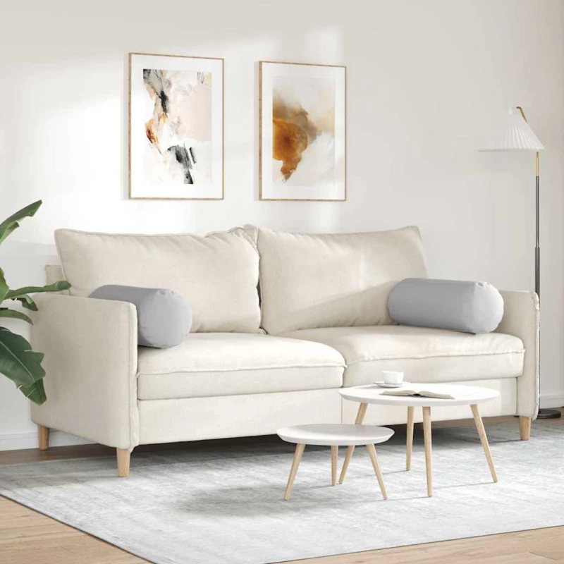 vidaXL Μαξιλάρια Στήριγμα 2 pcs Σκίουρος Γκρί Ø 25 x 70 cm ύφασμα