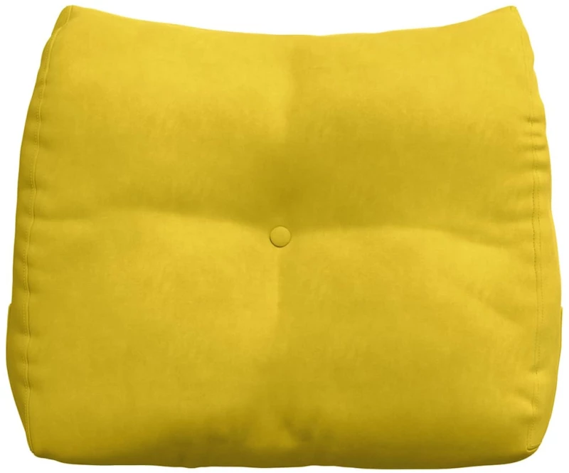 vidaXL Μαξιλάρι Πλάτης Κίτρινο 60 x 24 x 50 εκ Βελούδο