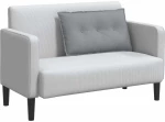 vidaXL Μαξιλάρι Πλάτης Ανοιχτό γκρι 80 x 19 x 50 εκ ύφασμα