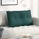 vidaXL Μαξιλάρι Πλάτης Σκούρο Πράσινο 80 x 19 x 50 εκ ύφασμα