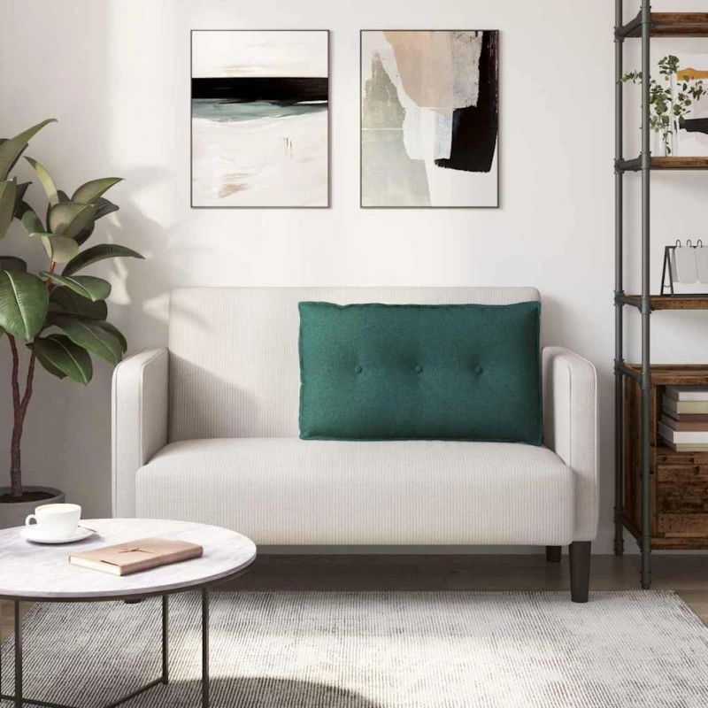 vidaXL Μαξιλάρι Πλάτης Σκούρο Πράσινο 80 x 19 x 50 εκ ύφασμα