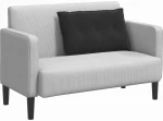 vidaXL Μαξιλάρι Πλάτης Μαύρο 80 x 50 cm Υφασμάτινο Κορντουρά