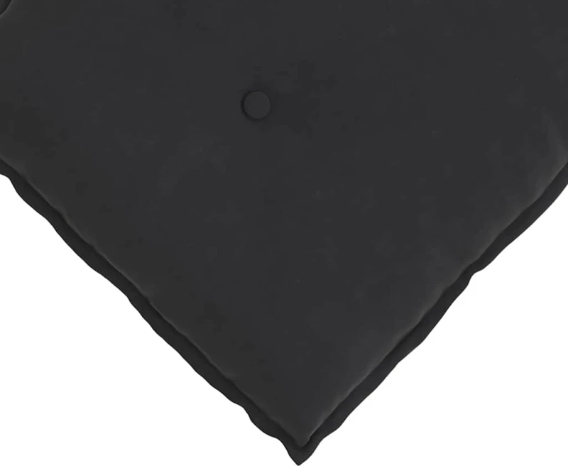 vidaXL Μαξιλάρι Πλάτης Μαύρο 80 x 50 cm Υφασμάτινο Κορντουρά