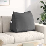 vidaXL Μαξιλάρι Πλάτης Σκούρο Γκρι 60 x 20 x 50 εκ. ύφασμα