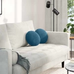 vidaXL Μαξιλάρια καθισμάτων 2 pcs Μπλε Ø 40 x 13 εκ. Βελούδο