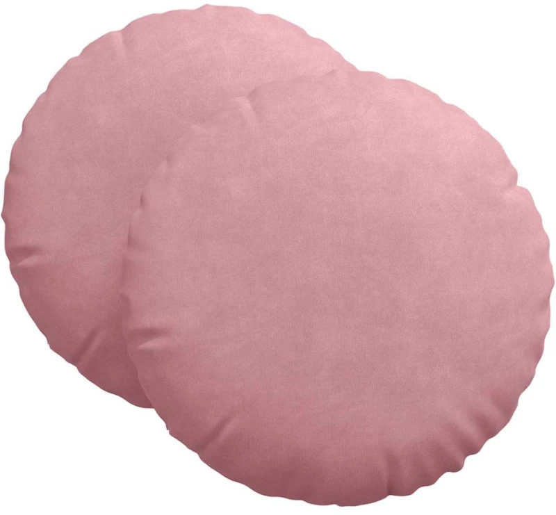 vidaXL Μαξιλάρια καθισμάτων 2 pcs Ροζ Ø 40 x 13 εκ. Βελούδο