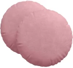 vidaXL Μαξιλάρια καθισμάτων 2 pcs Ροζ Ø 40 x 13 εκ. Βελούδο