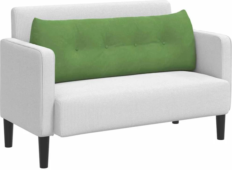 vidaXL Μαξιλάρι Πλάτης Ανοιχτό Πράσινο 140 x 24 x 50 εκ Βελούδο