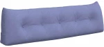 vidaXL Μαξιλάρι Πλάτης Μπλε τζην 160 x 24 x 50 εκ ύφασμα