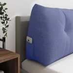vidaXL Μαξιλάρι Πλάτης Μπλε τζην 160 x 24 x 50 εκ ύφασμα
