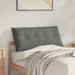 vidaXL Μαξιλάρι Πλάτης Σκούρο Γκρι 100 x 50 cm Ύφασμα Μικροΐνας