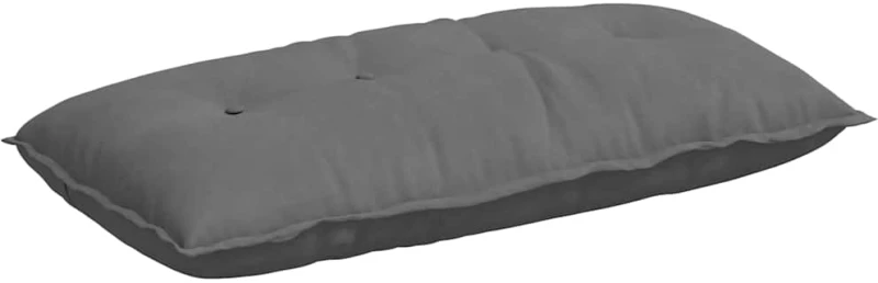vidaXL Μαξιλάρι Πλάτης Σκούρο Γκρι 100 x 50 cm Ύφασμα Μικροΐνας