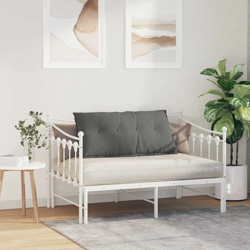vidaXL Μαξιλάρι Πλάτης Σκούρο Γκρι 100 x 50 cm Ύφασμα Μικροΐνας