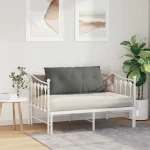 vidaXL Μαξιλάρι Πλάτης Σκούρο Γκρι 100 x 50 cm Ύφασμα Μικροΐνας