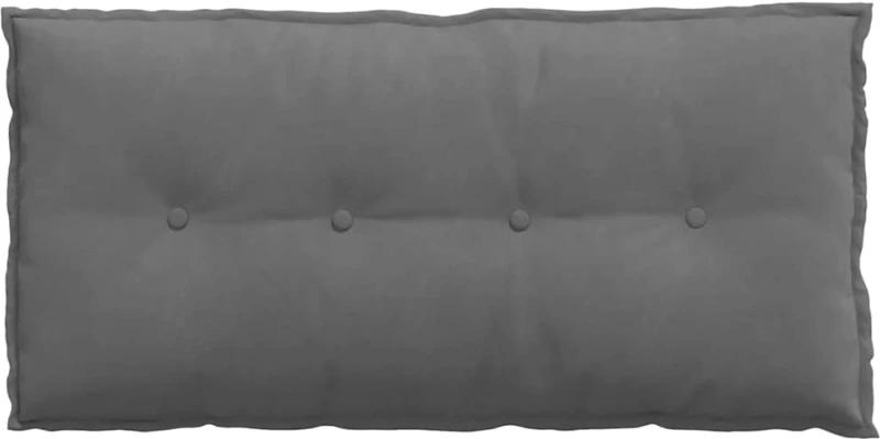 vidaXL Μαξιλάρι Πλάτης Σκούρο Γκρι 100 x 50 cm Ύφασμα Μικροΐνας
