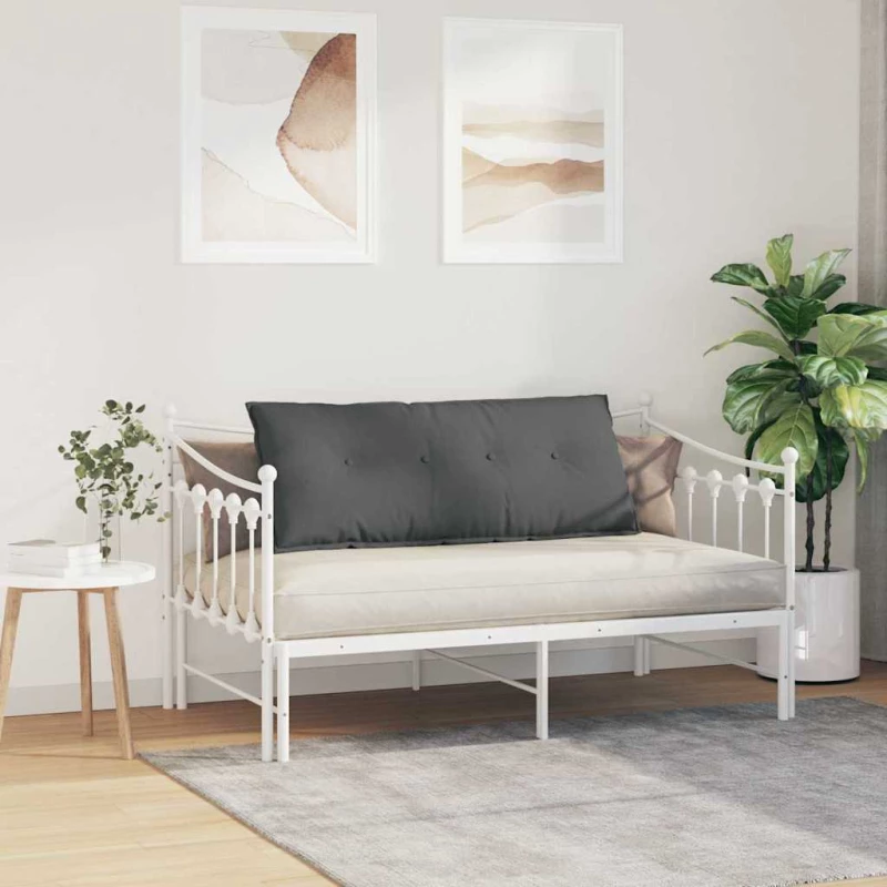 vidaXL Μαξιλάρι Πλάτης Σκούρο Γκρι 120 x 19 x 50 εκ ύφασμα