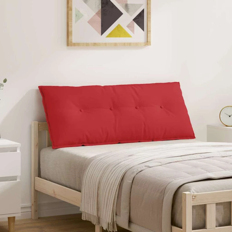 vidaXL Μαξιλάρι Πλάτης Κόκκινο 120 x 19 x 50 εκ ύφασμα