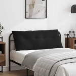 vidaXL Μαξιλάρι Πλάτης Μαύρο 120 x 50 cm Υφασμάτινο Κορντουρά