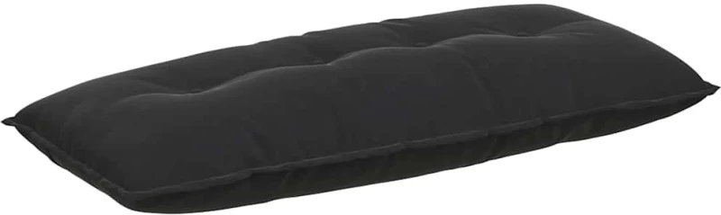 vidaXL Μαξιλάρι Πλάτης Μαύρο 120 x 50 cm Υφασμάτινο Κορντουρά