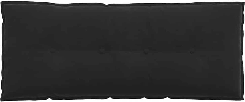 vidaXL Μαξιλάρι Πλάτης Μαύρο 120 x 50 cm Υφασμάτινο Κορντουρά
