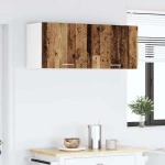 vidaXL Κρεμαστό ντουλάπι Riga Παλαιό Ξύλο και Λευκό 50 x 31 x 40 εκ.