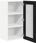 vidaXL Κρεμαστό ντουλάπι Riga 2 pcs Μαύρη Οξυά 40 x 31 x 80 εκ.