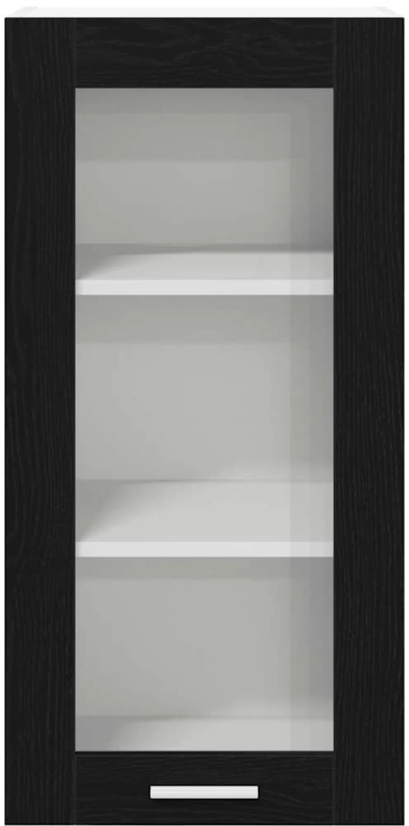 vidaXL Κρεμαστό ντουλάπι Riga 2 pcs Μαύρη Οξυά 40 x 31 x 80 εκ.