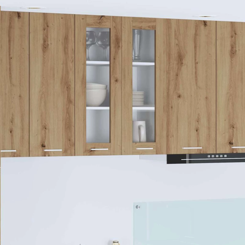 vidaXL Κρεμαστό ντουλάπι με πόρτα Riga Artisan Oak 60 x 31 x 80 εκ.