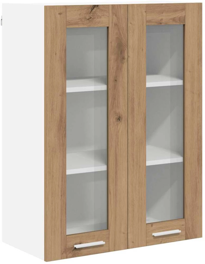 vidaXL Κρεμαστό ντουλάπι με πόρτα Riga Artisan Oak 60 x 31 x 80 εκ.