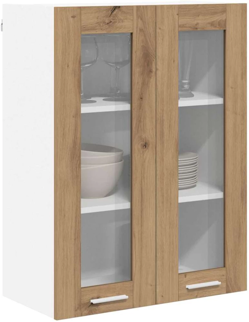 vidaXL Κρεμαστό ντουλάπι με πόρτα Riga Artisan Oak 60 x 31 x 80 εκ.