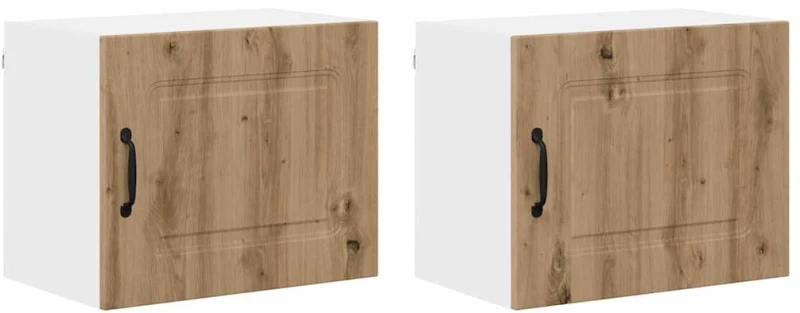 vidaXL Κρεμαστό ντουλάπι κουζίνας 2 pcs Artisan Oak 50 x 31 x 40 εκ.