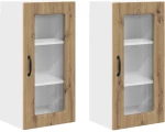 vidaXL Κρεμαστό ντουλάπι κουζίνας 2 pcs Artisan Oak 40 x 31 x 80 εκ.