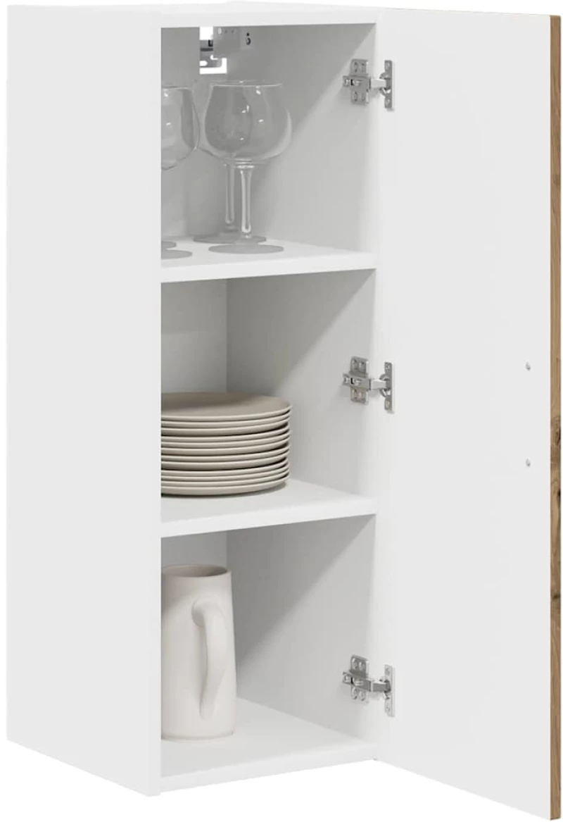 vidaXL Κρεμαστό ντουλάπι κουζίνας 2 pcs Artisan Oak 30 x 31 x 80 εκ.