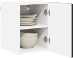 vidaXL Ντουλάπα Κουζίνας Μαύρο 30 x 31 x 40 εκ. Επεξεργασμένο ξύλο