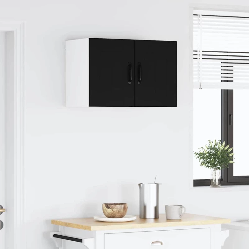 vidaXL Ντουλάπα Κουζίνας Μαύρο 30 x 31 x 40 εκ. Επεξεργασμένο ξύλο