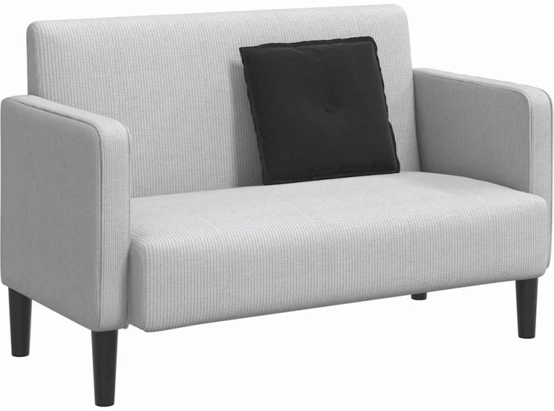 vidaXL Μαξιλάρι Πλάτης Μαύρο 50 x 45 εκ. Υφασμάτινο Κορντουρά