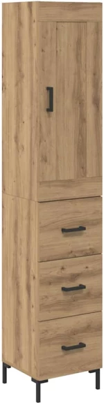 vidaXL Highboard Artisan Oak 34,5 x 34 x 180 εκ. Επεξεργασμένο ξύλο