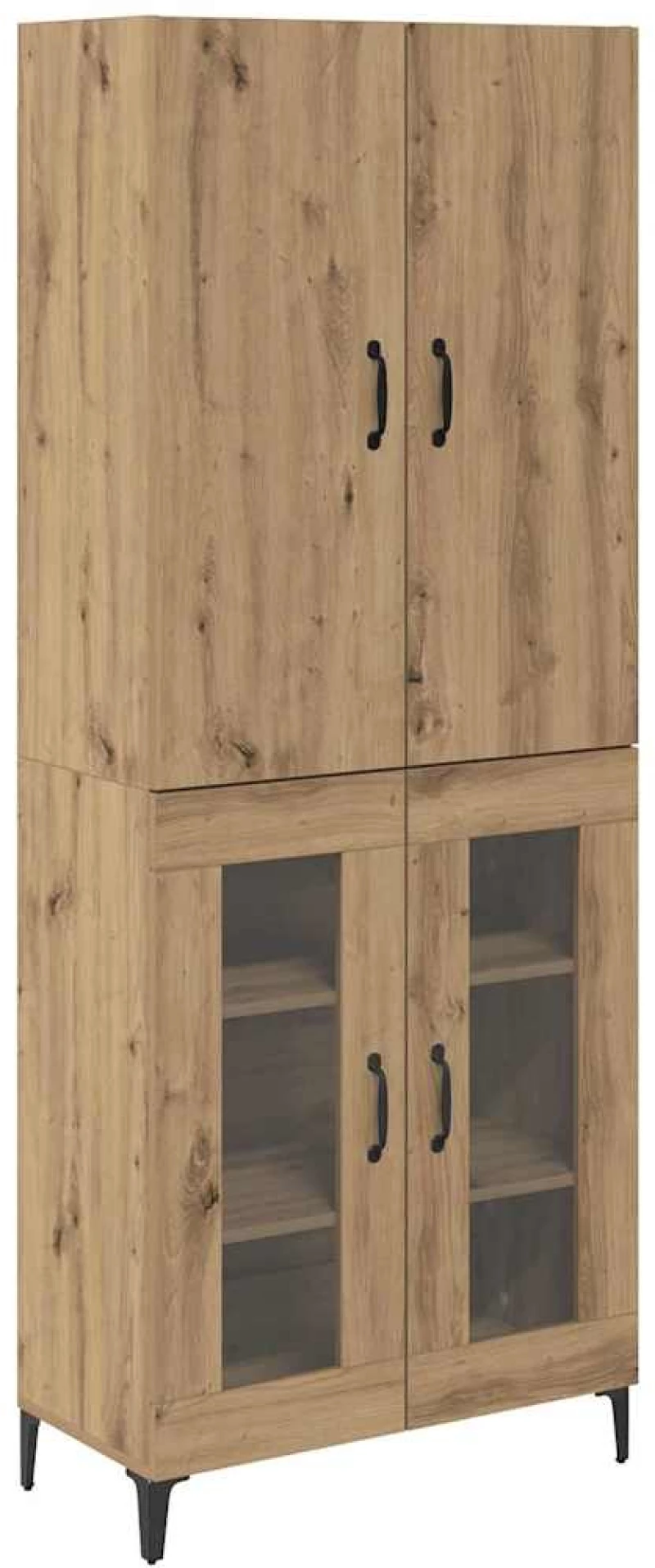 vidaXL Highboard Artisan Oak 69,5 x 34 x 180 εκ. Επεξεργασμένο ξύλο