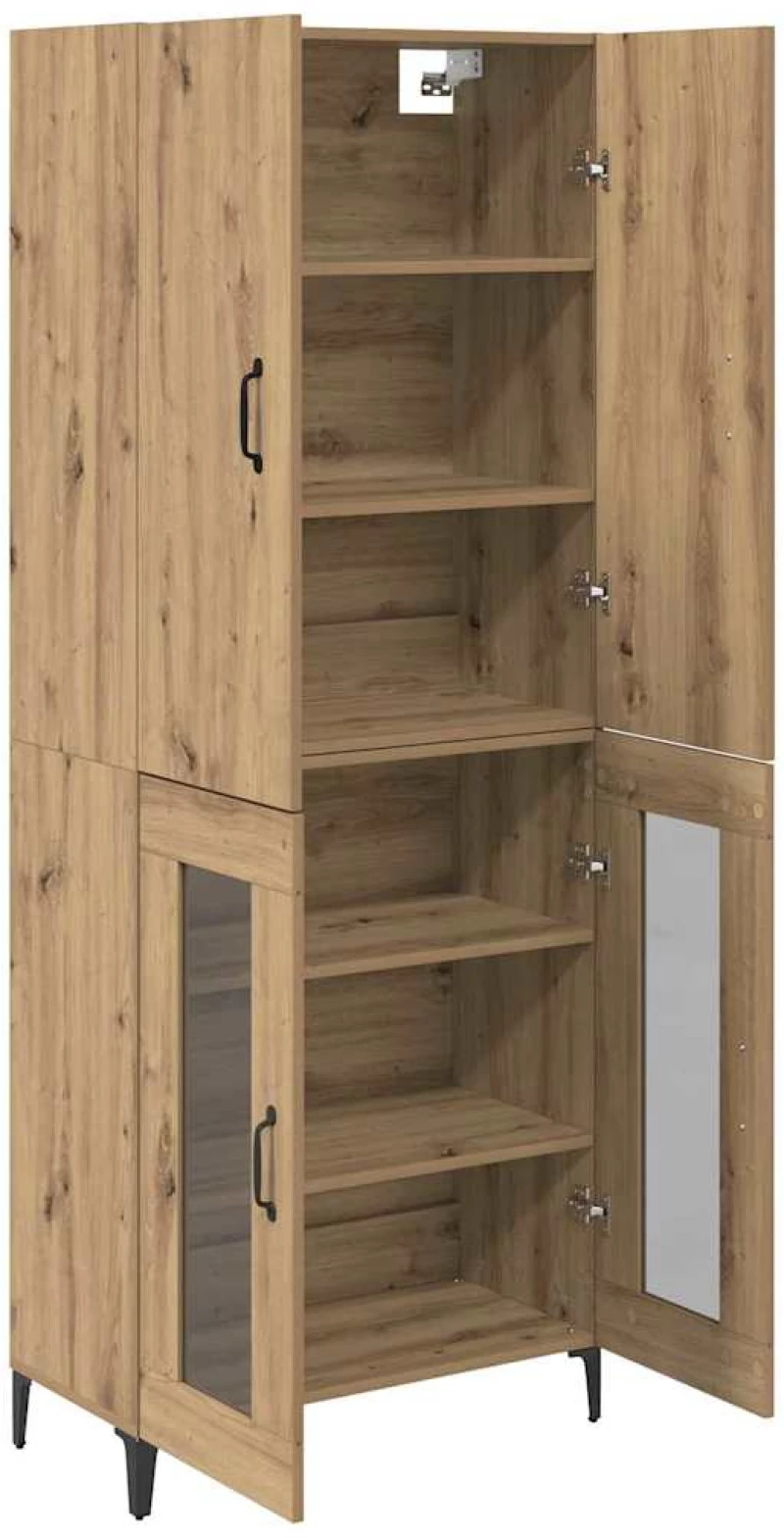 vidaXL Highboard Artisan Oak 69,5 x 34 x 180 εκ. Επεξεργασμένο ξύλο