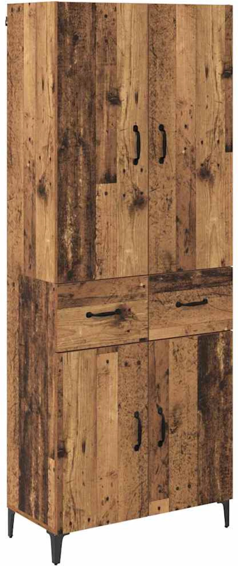 vidaXL Highboard Παλιό Ξύλο 69,5 x 34 x 180 εκ. Επεξεργασμένο ξύλο